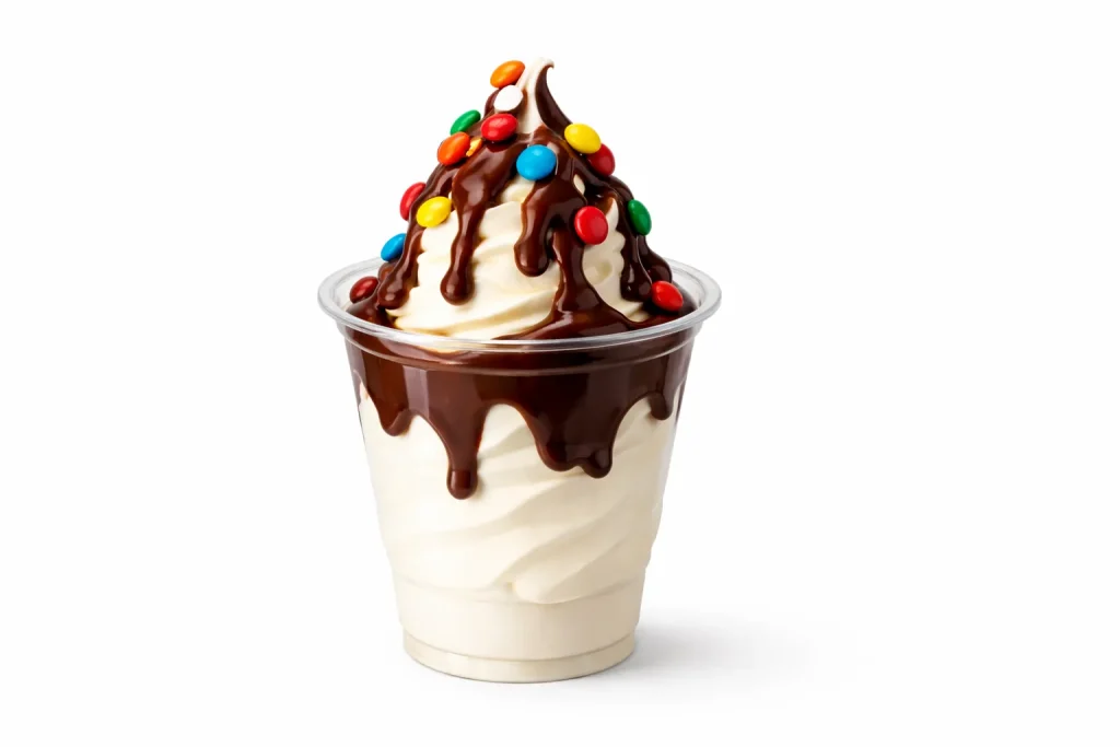 McDonald’s Sundae Menu 5 Hot Fudge Sundae + Candy Coated Chocolate