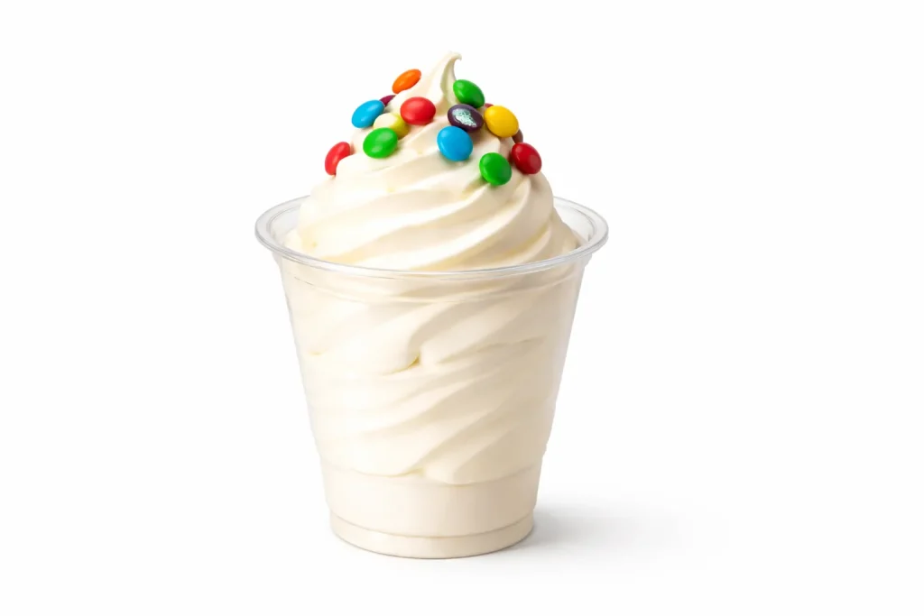 McDonald’s Sundae Menu 7 Plain Vanilla Sundae + Candy Coated Chocolate (No Sauce)
